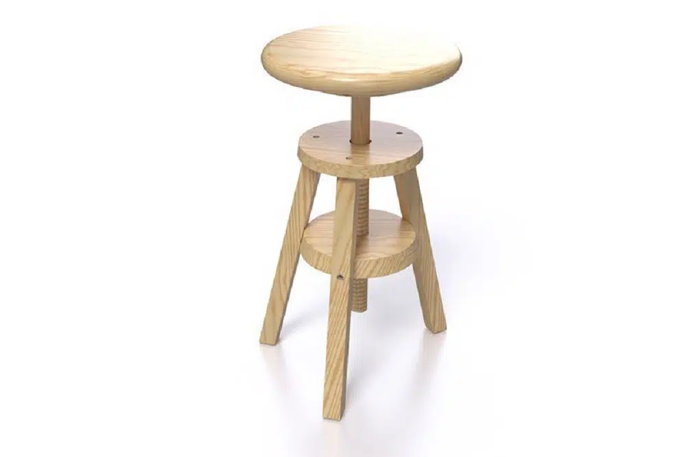 choisir un tabouret à vis en bois